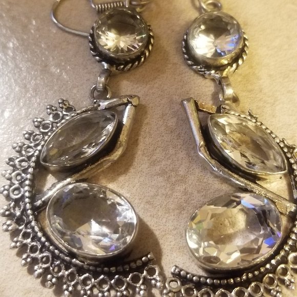 Stunning Handmade Topaz Drops in .925 ******ALL MY PIECES ARE NEW NEVER WORN ! - Picture 1 of 9